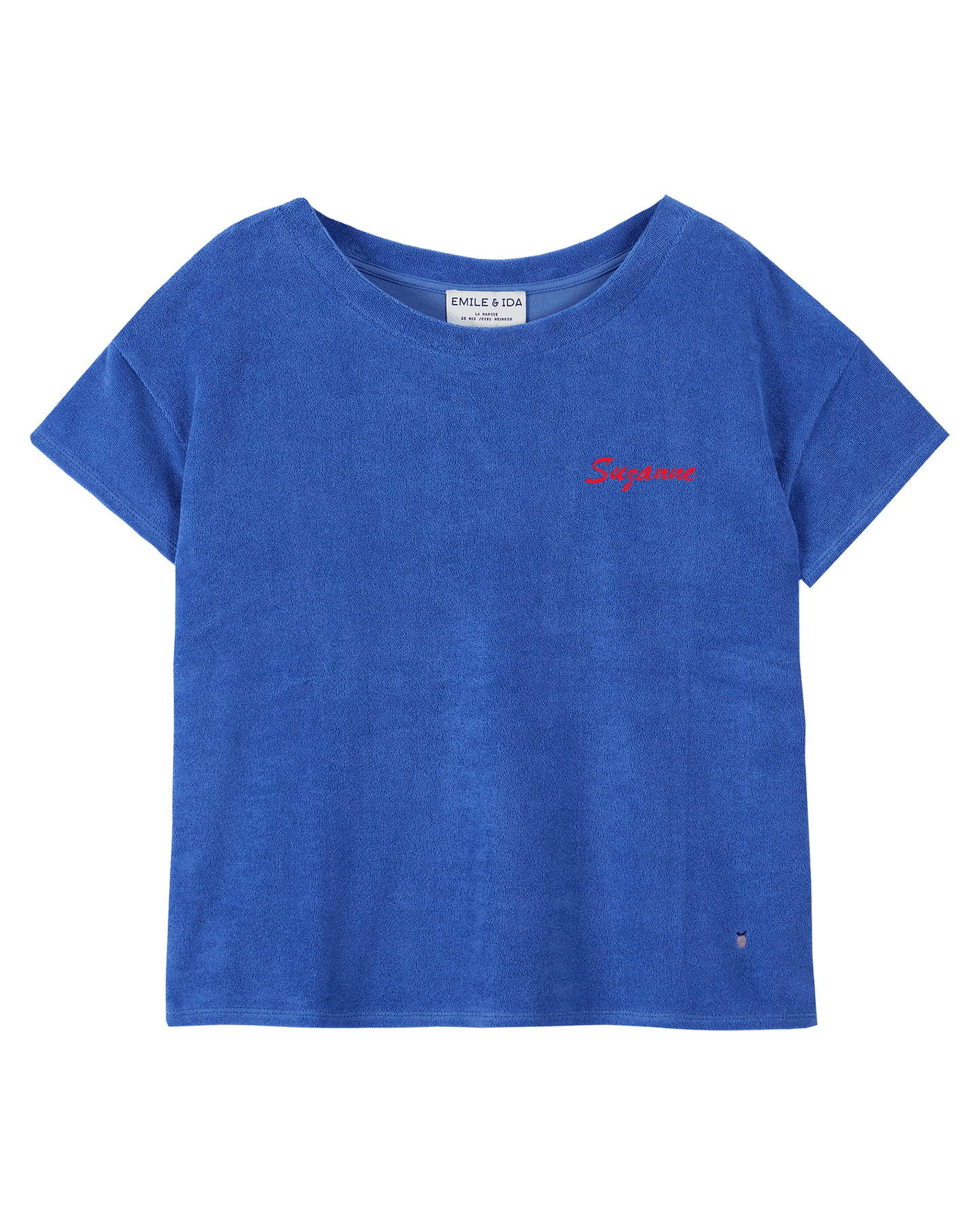 Tee-shirt femme éponge céleste