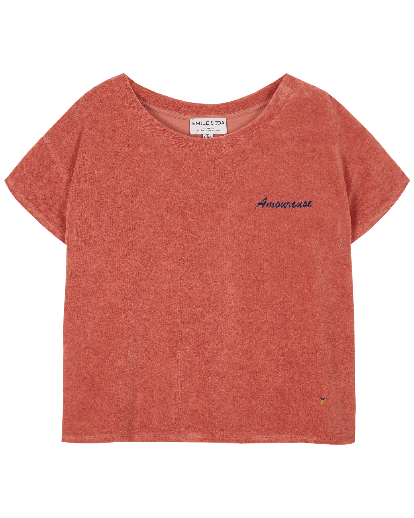 Tee-shirt femme éponge tuile