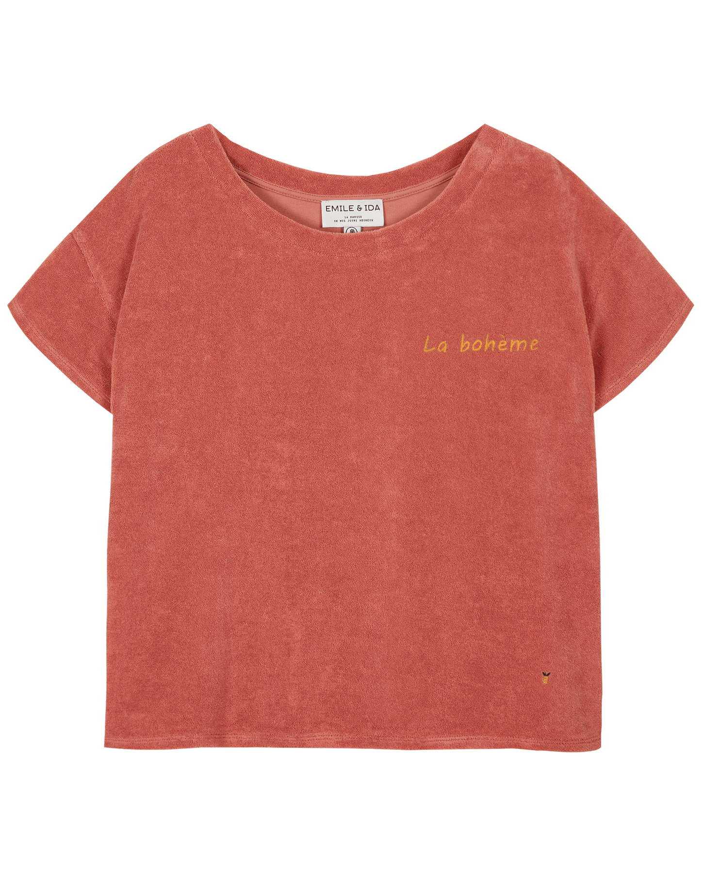 Tee-shirt femme éponge tuile