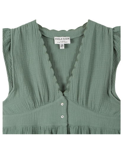 Robe gaze de coton amande