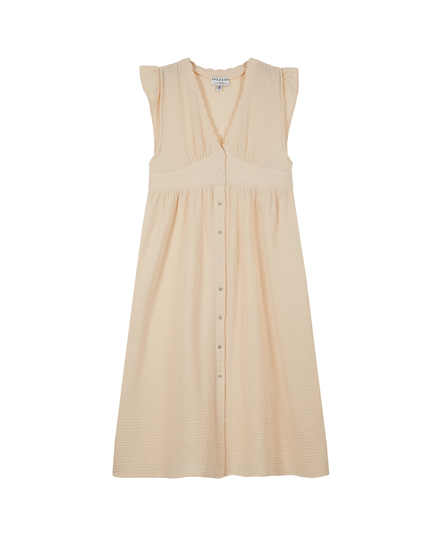 Robe gaze de coton crème