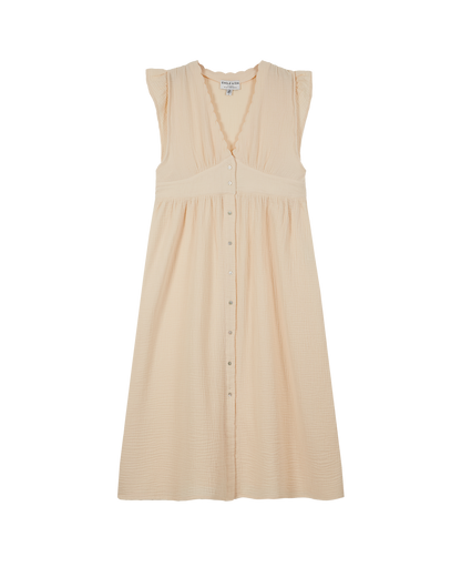 Robe gaze de coton crème