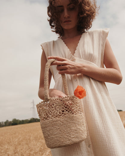 Robe gaze de coton crème