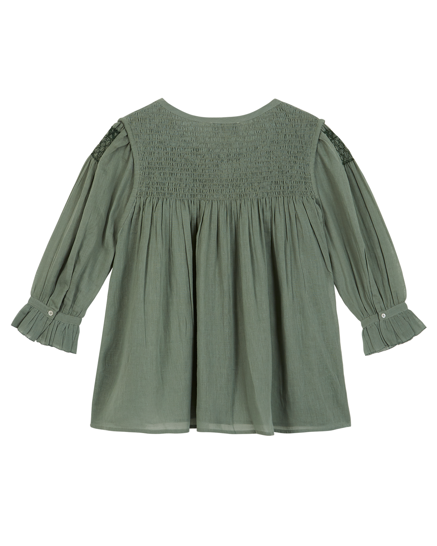 Blouse voile de coton amande