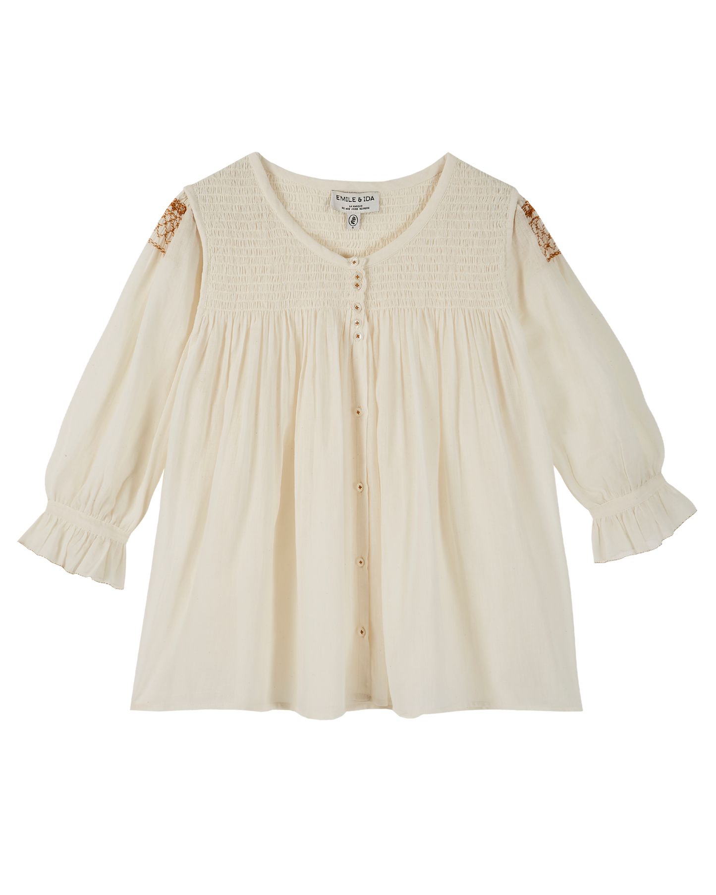 Blouse voile de coton écru