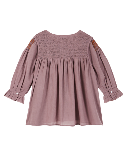 Blouse voile de coton violine
