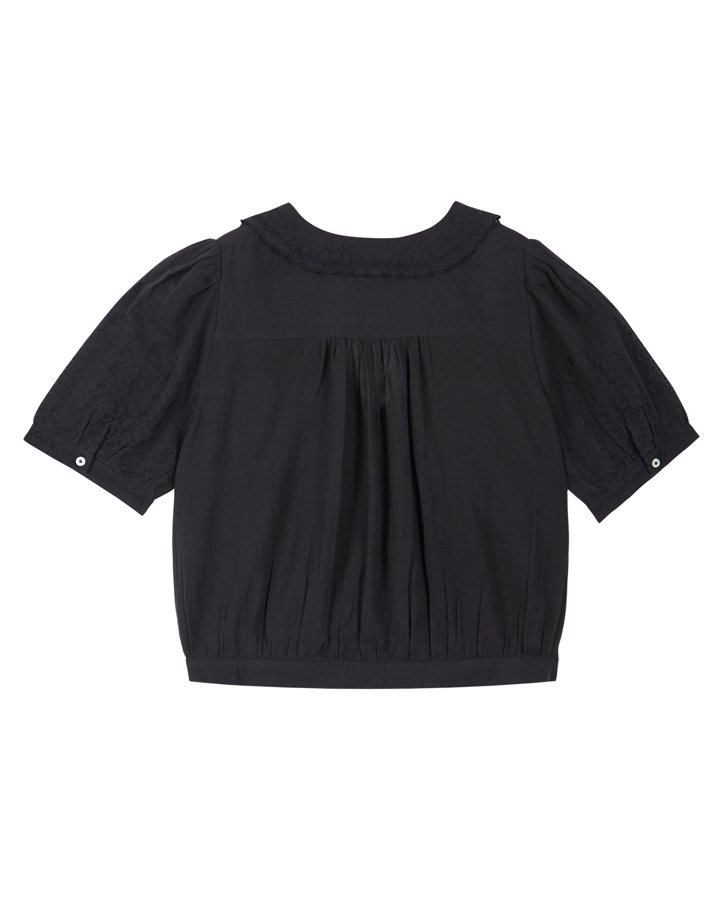 Blouse coton vintage bitume