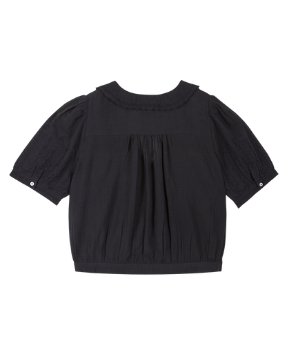 Blouse coton vintage bitume
