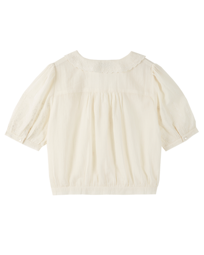 Blouse coton vintage écru