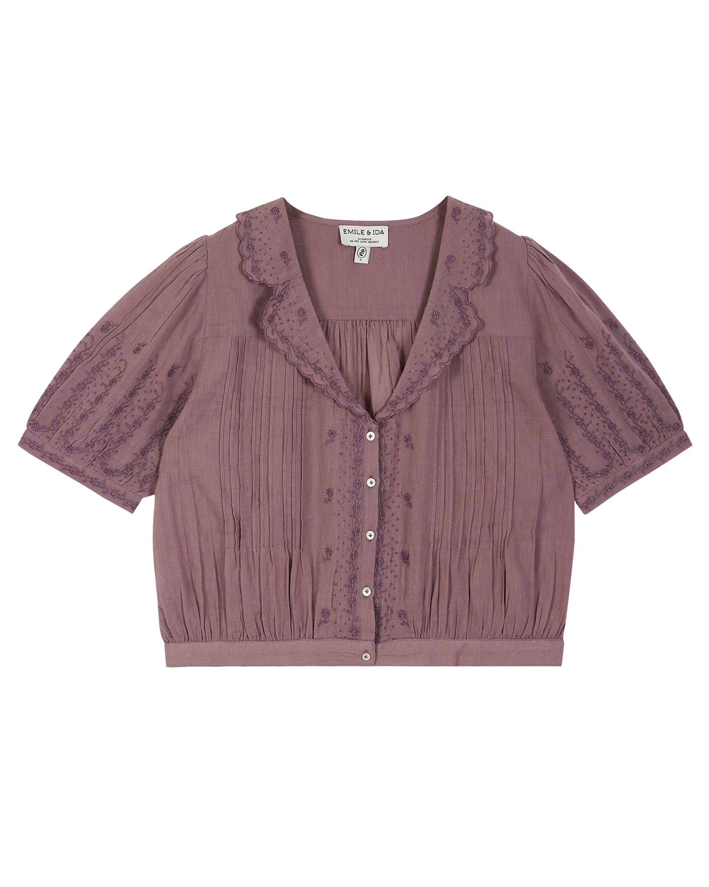 Blouse coton vintage violine