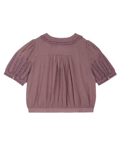 Blouse coton vintage violine