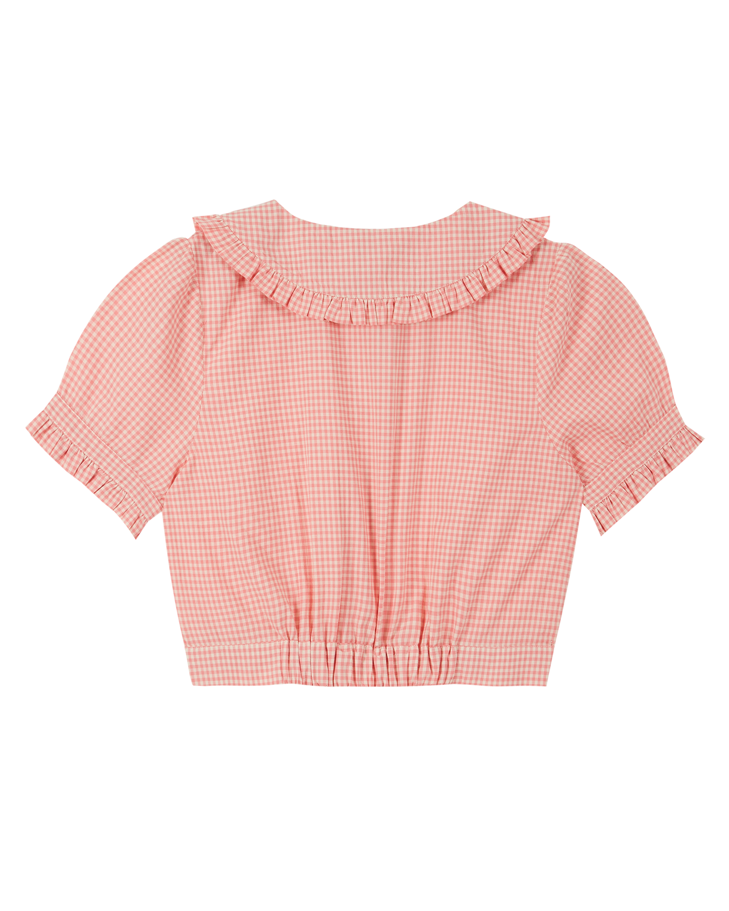 Blouse coton vichy rose