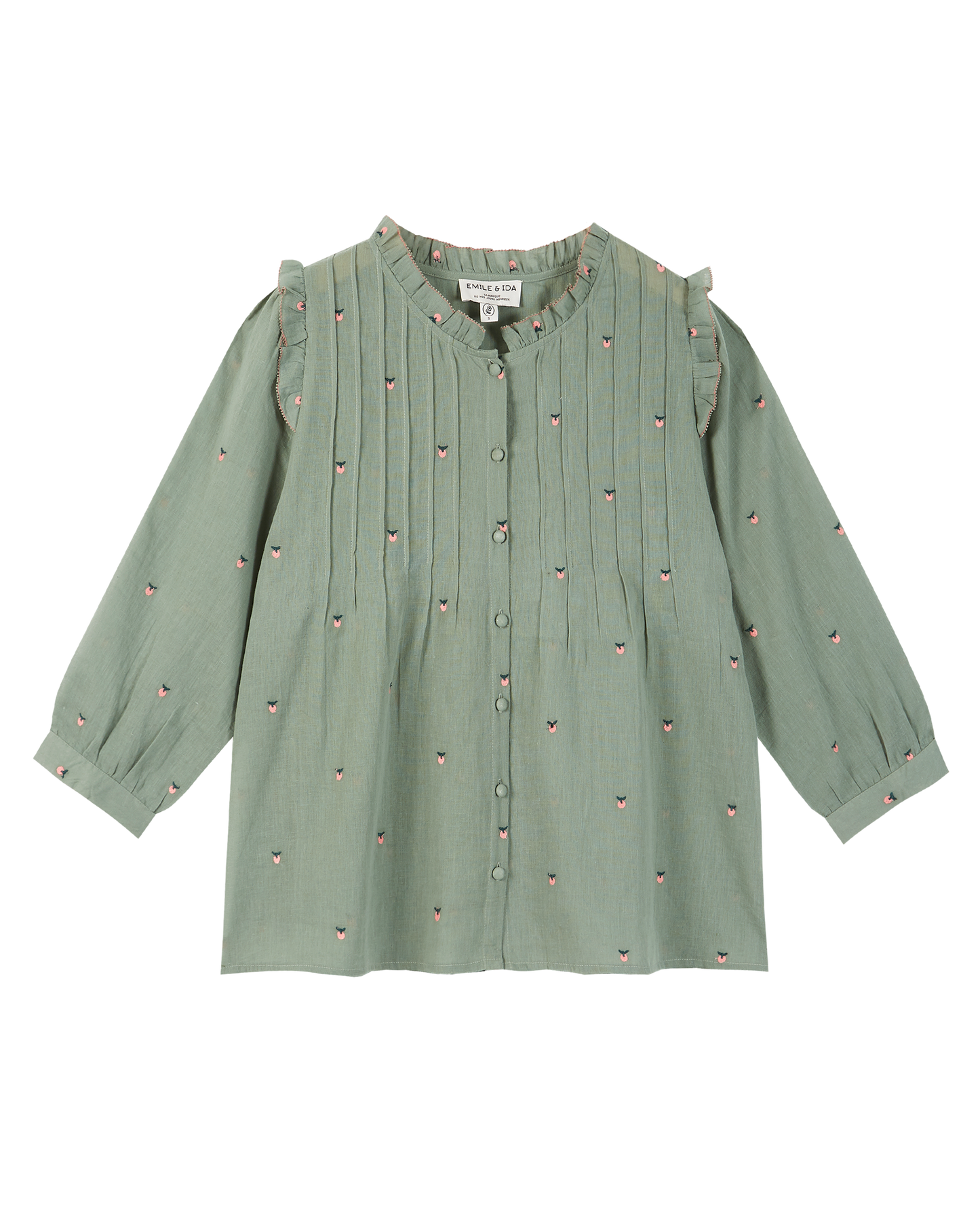 Blouse coton amande pommette