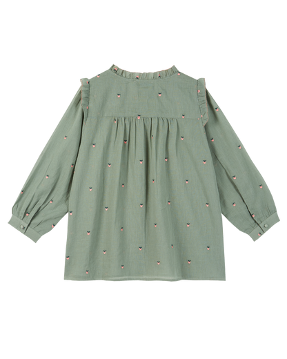 Blouse coton amande pommette