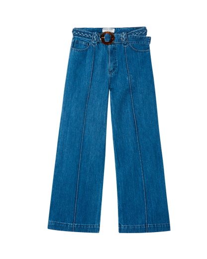 Pantalon coton bio medium bleach