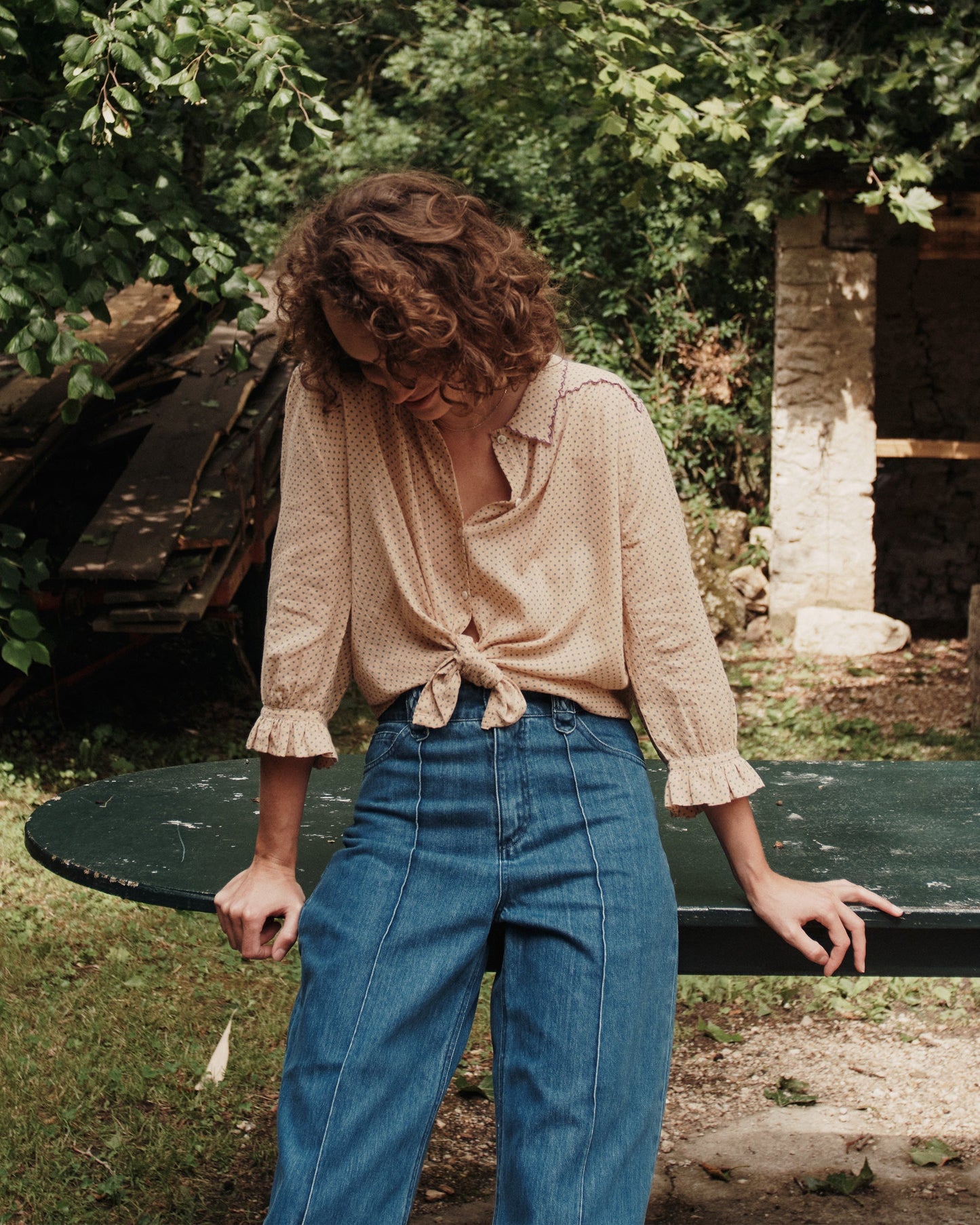 Pantalon coton bio medium bleach