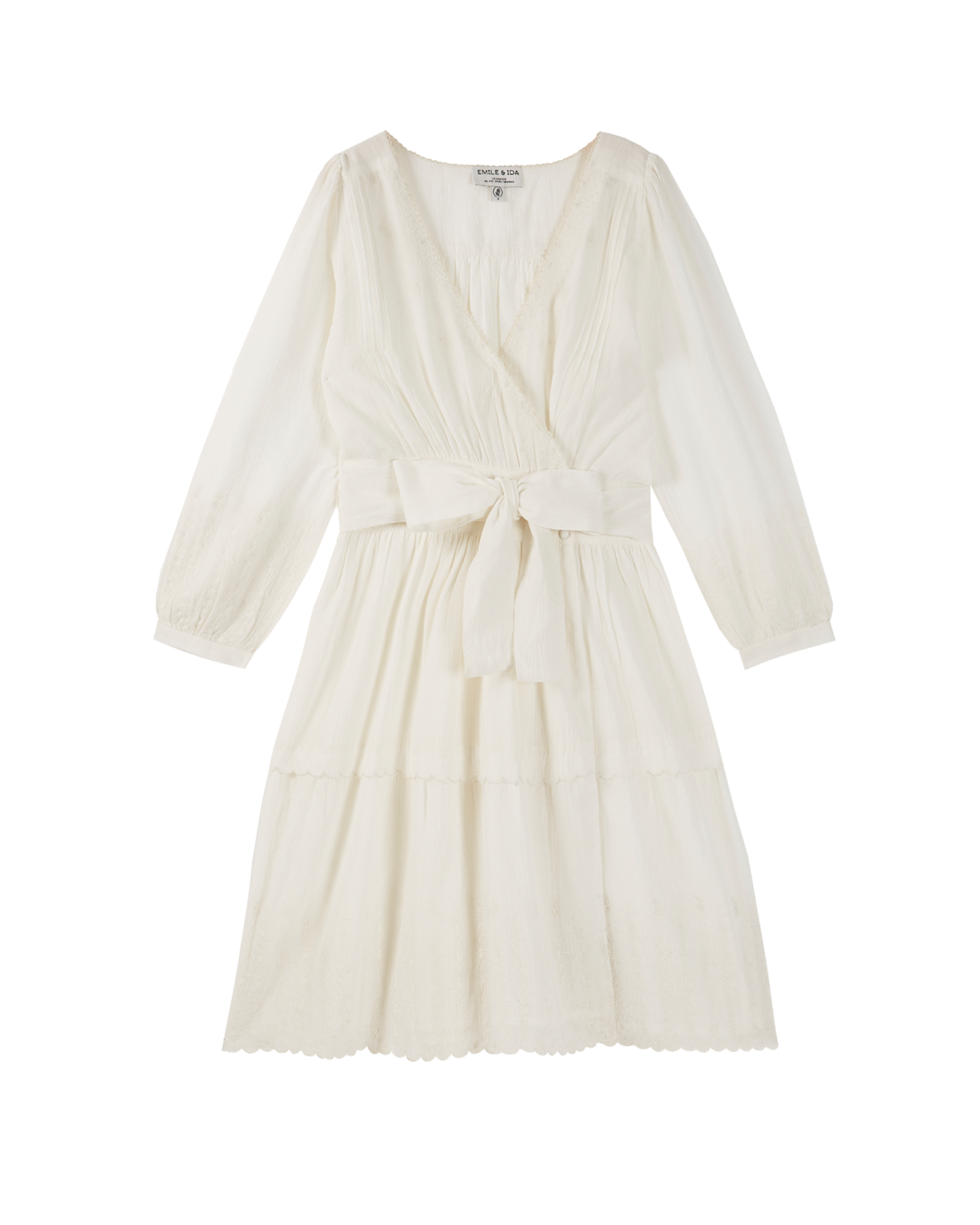 Robe portefeuille vintage coton écru