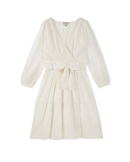 Robe portefeuille vintage coton écru
