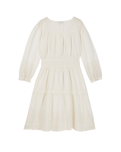 Robe portefeuille vintage coton écru