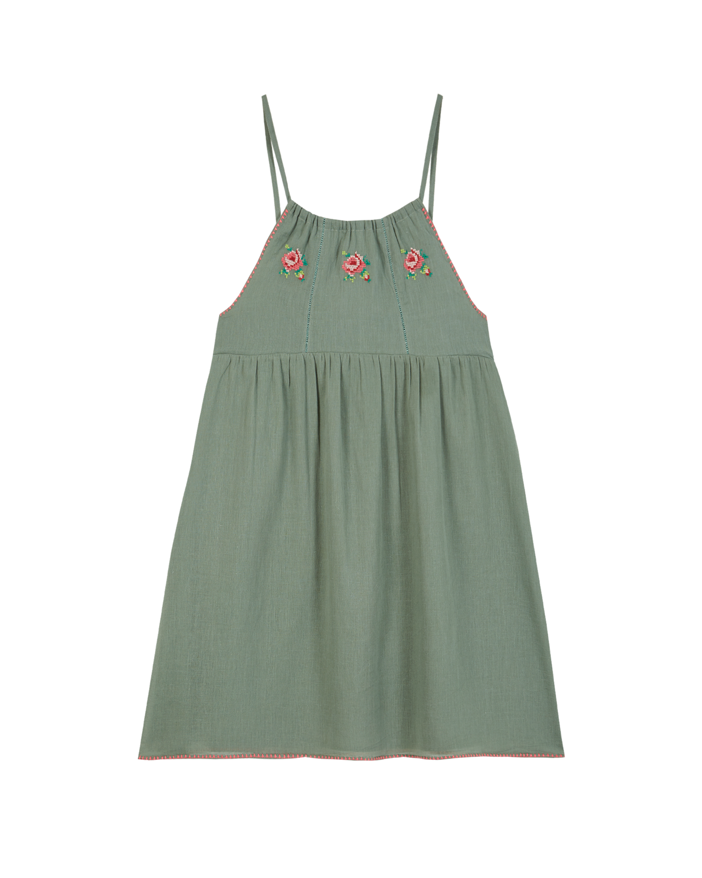 Robe voile de coton amande