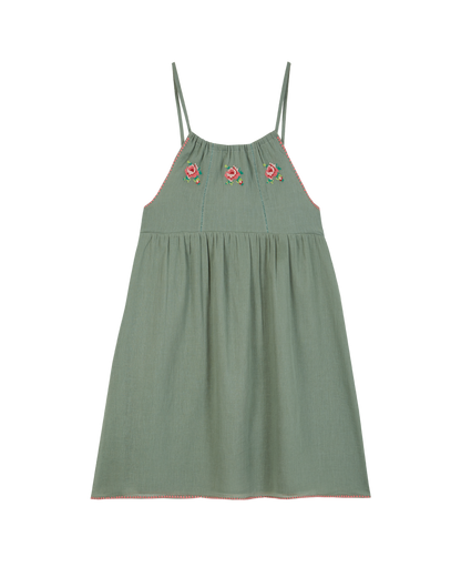 Robe voile de coton amande