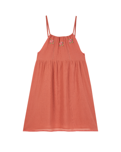 Robe voile de coton tuile