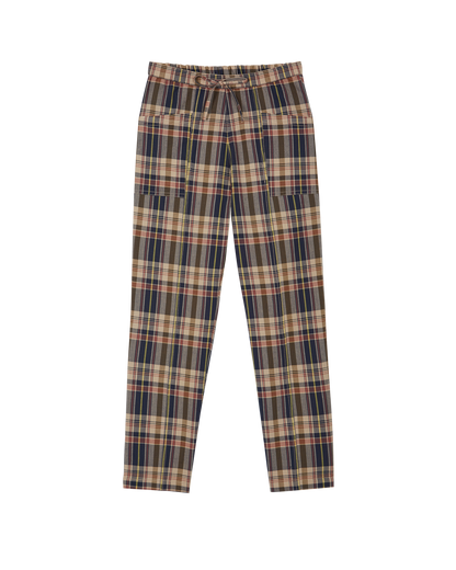 Pantalon femme coton madras