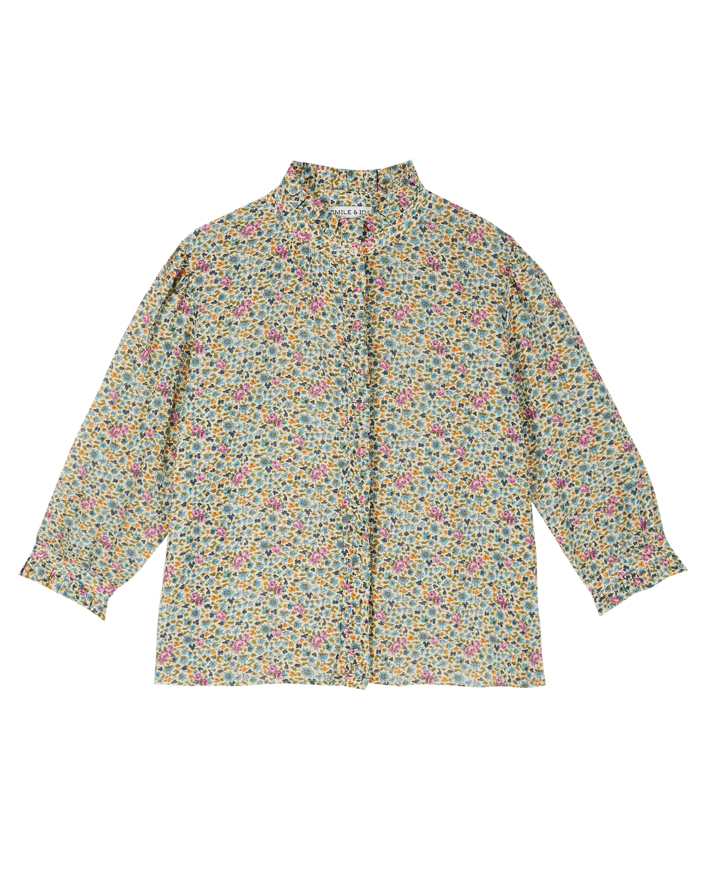 Blouse coton feuillette