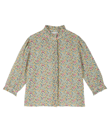 Blouse coton feuillette