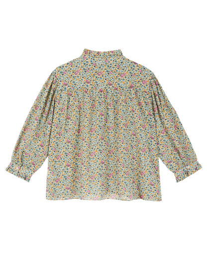 Blouse coton feuillette