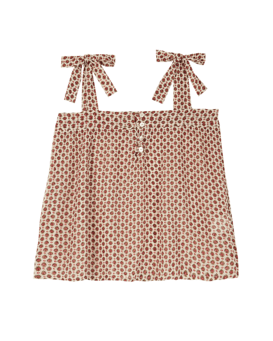 Top viscose et soie plume