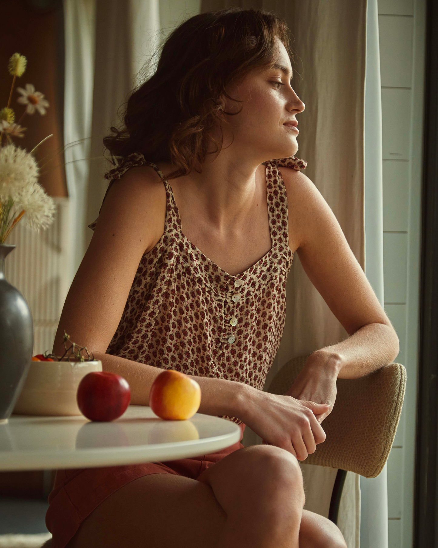 Top viscose et soie plume