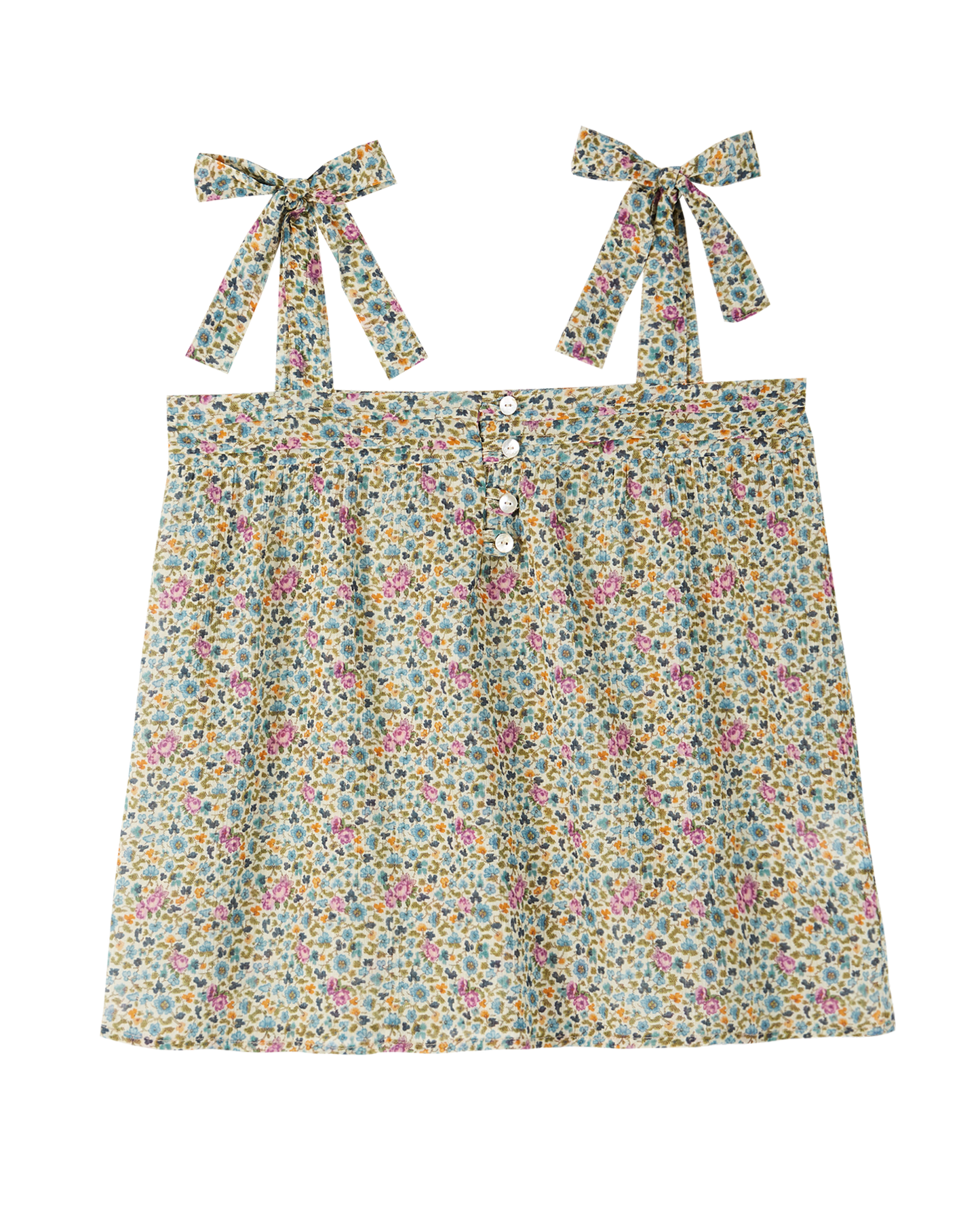 Top coton feuillette