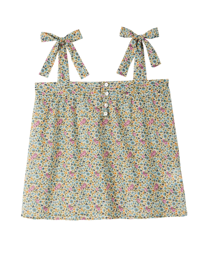 Top coton feuillette