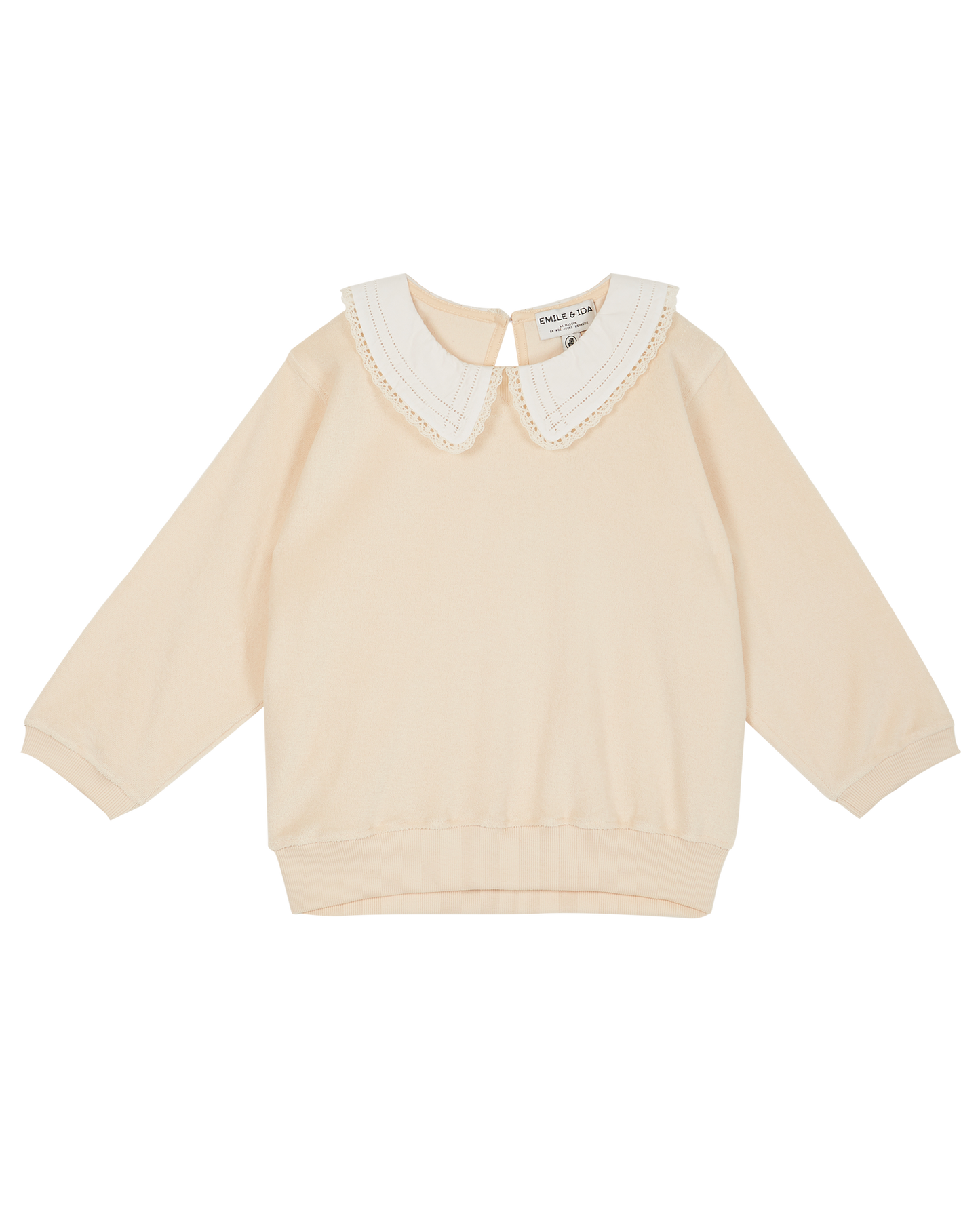 Sweatshirt en éponge bio écru