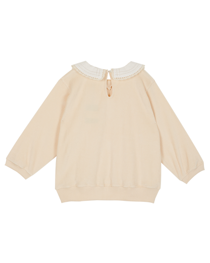 Sweatshirt en éponge bio écru