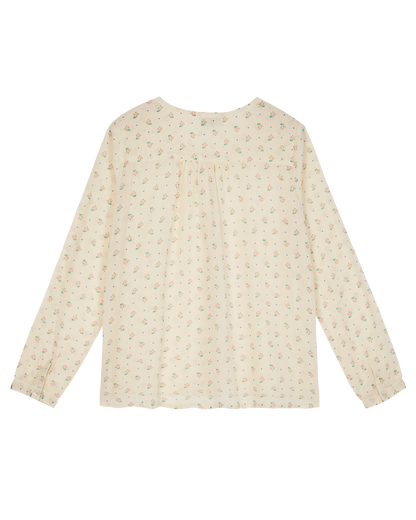 Blouse coton créponné écru cueillette