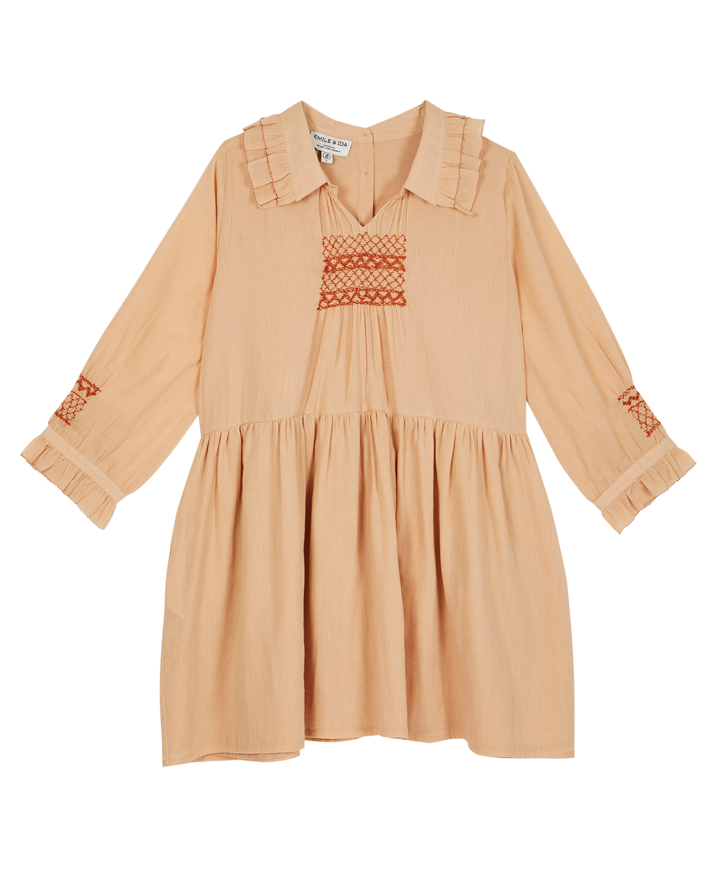 Robe voile de coton beige