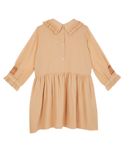 Robe voile de coton beige