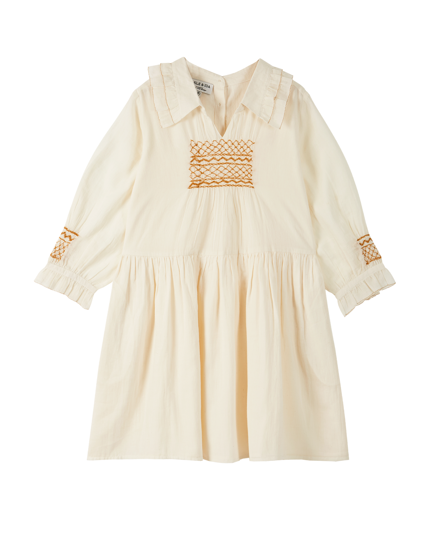 Robe voile de coton écru