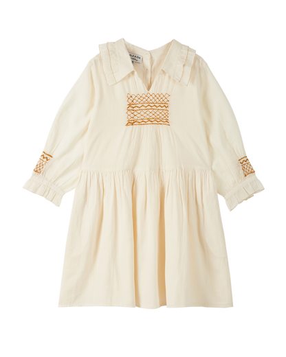Robe voile de coton écru