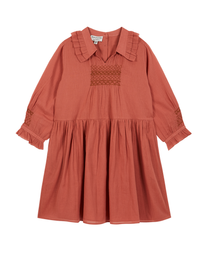 Robe voile de coton tuile
