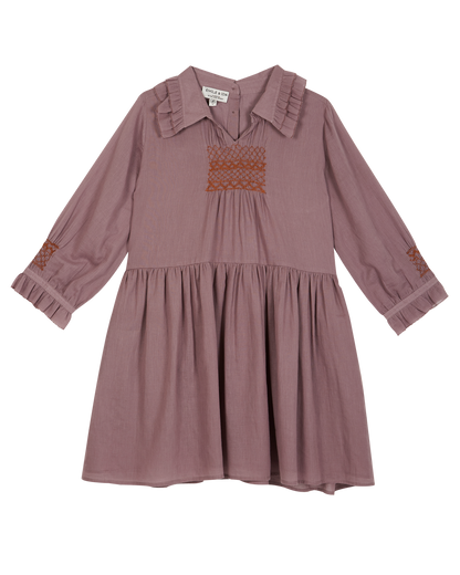 Robe voile de coton violine
