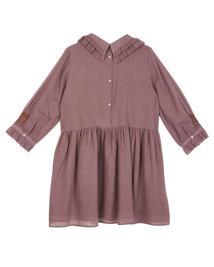 Robe voile de coton violine