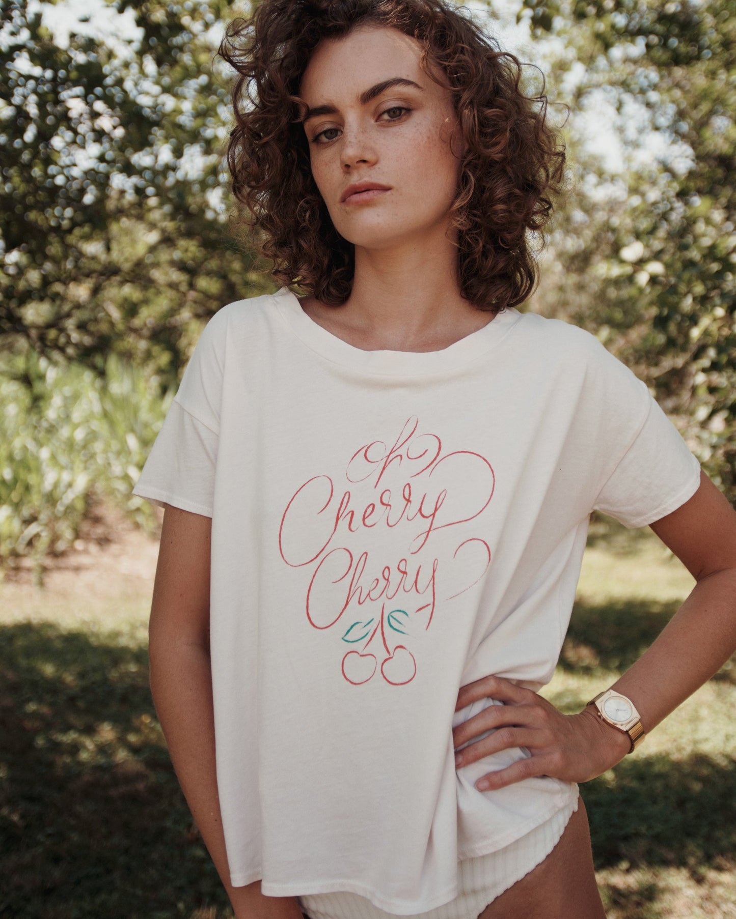 Tee-shirt coton bio pétale cherry cherry