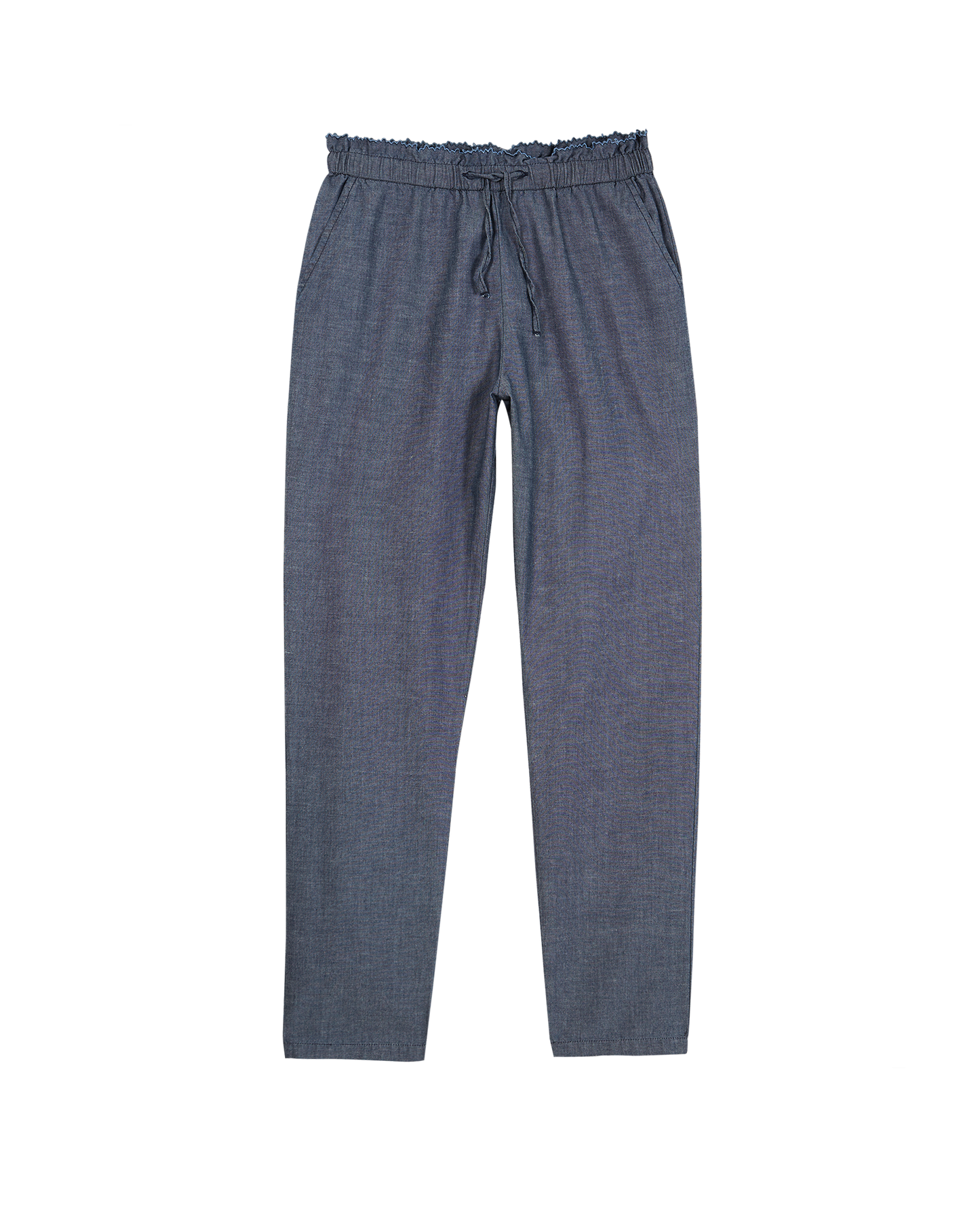 Pantalon coton chambray