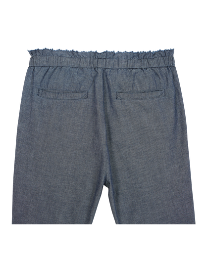 Pantalon coton chambray