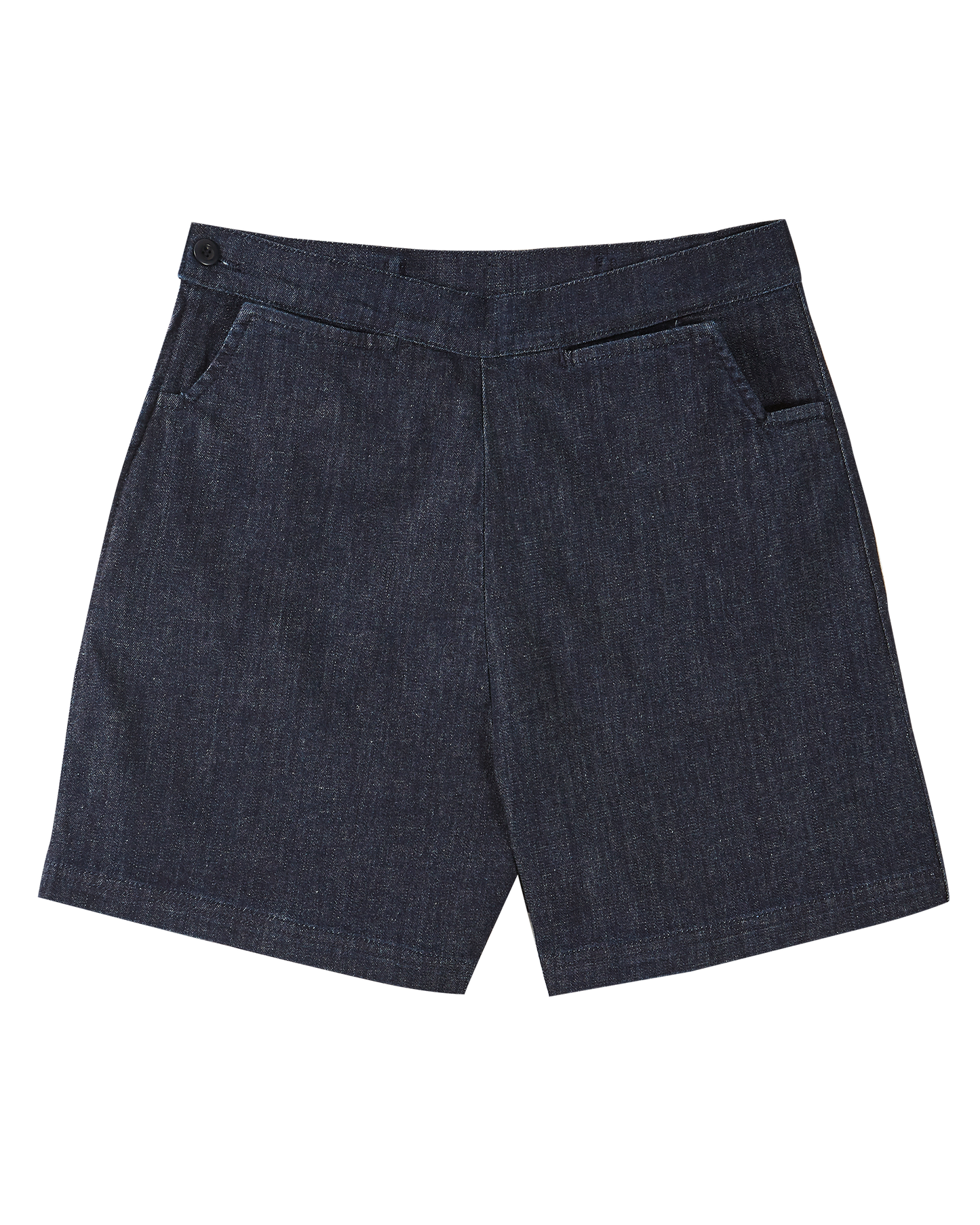 Short coton denim bleu foncé