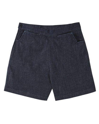 Short coton denim bleu foncé