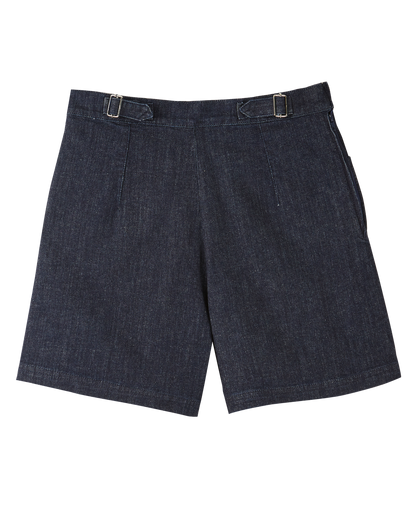 Short coton denim bleu foncé